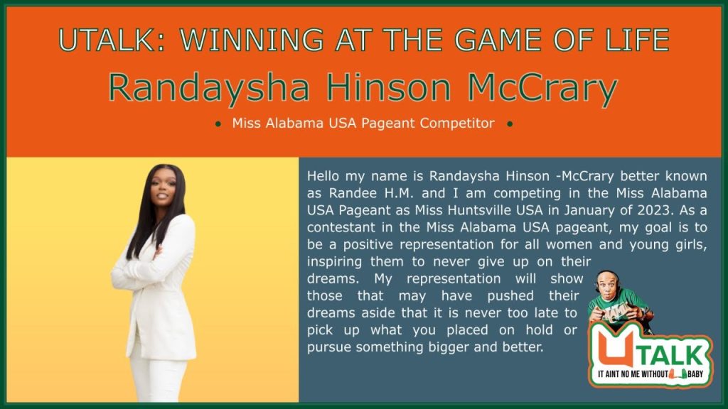 U TALK Winning At The Game Of Life- Randaysha Hinson -McCrary